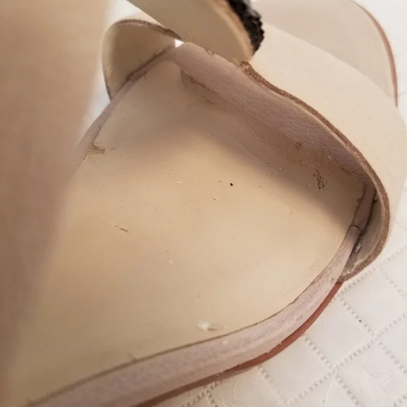 Nine West 3 In Wedge Heels Size 6.5M Leather Uppers With Beads Flaw Lining - Picture 2 of 12